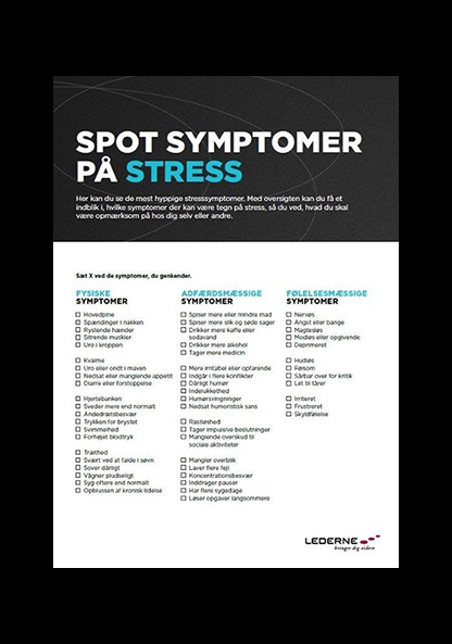 Øvelse til at spotte symptomer på stress
