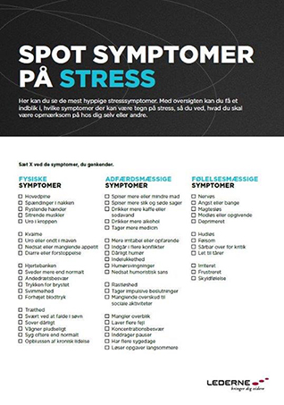 Øvelse til at spotte symptomer på stress